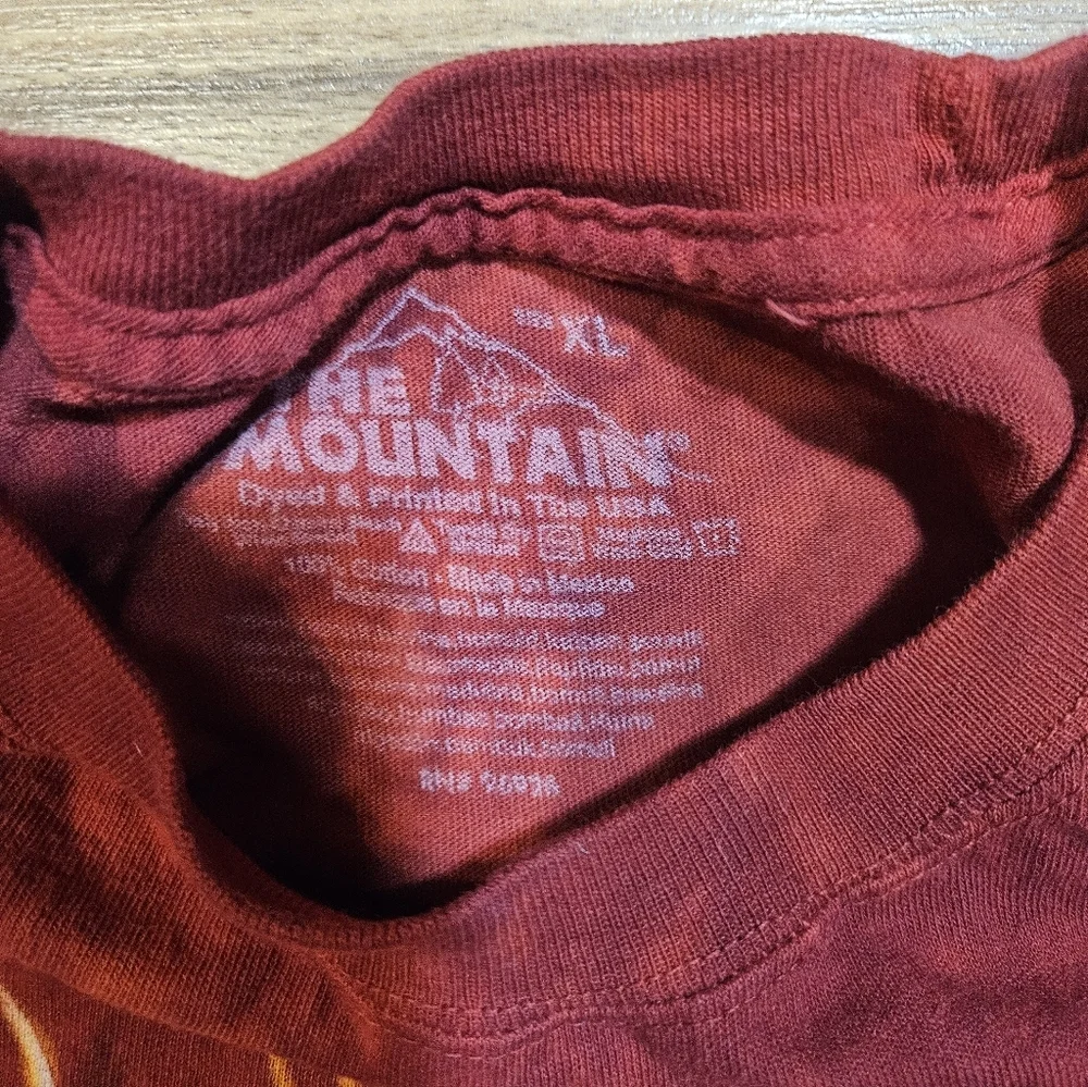 The Mountain David Penfound Flaming Skull T-Shirt Men’s XL 2005 Fire Graphic - Picture 4 of 8